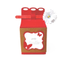 Set 10 buc, Cutie cadou Pretty Red, din carton, 15.5 X 7 x 7 cm