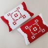 Set 10 buc. Cutie, Martisor cu broderie din carton,13 x 9 cm