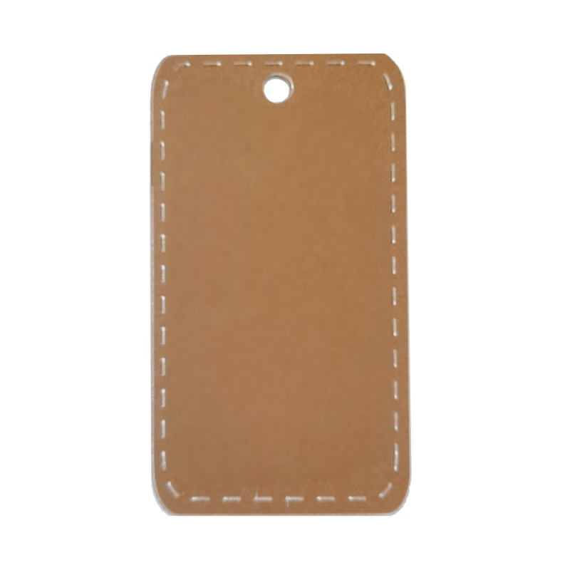 Set 50 buc, Carton pentru martisor, natur, cu rama si agatatoare snur, 9x5 cm
