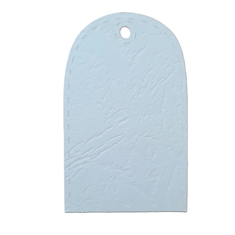 Set 50 buc, Carton pentru martisor, alb, cu rama stantata si spatiu pentru snur, 9x5 cm