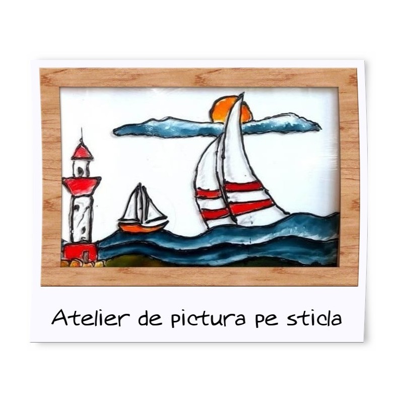 Atelier de pictura pe sticla cu vopsea de vitraliu
