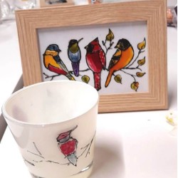 Atelier de pictura pe sticla cu vopsea de vitraliu