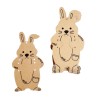 Etichete, decorative din carton, in forma de Iepuras, natur, 30 buc, 14x7,5 cm