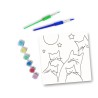 Kit creativ „Petrecerea pisicilor”, pictura in acrilic, pentru incepatori, panza 20x20 cm, creat manual in Atelierele lui Margot