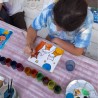 Kit creativ „Petrecerea pisicilor”, pictura in acrilic, pentru incepatori, panza 20x20 cm, creat manual in Atelierele lui Margot