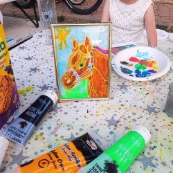 Atelier de pictura pe sticla cu contur in relief