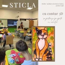 Atelier de pictura pe sticla cu contur in relief