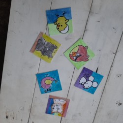 Atelier in acrilic pe set- 3 panze cartonate 12x12 cm